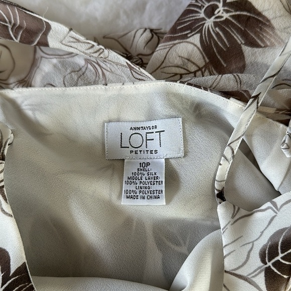 Ann Taylor Loft 100% Silk Sleeveless MIDI Dress, 10P - Picture 10 of 10